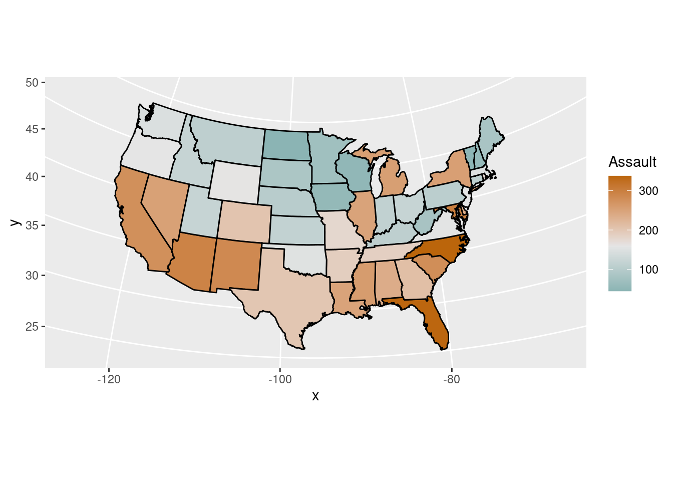 With a diverging color scale