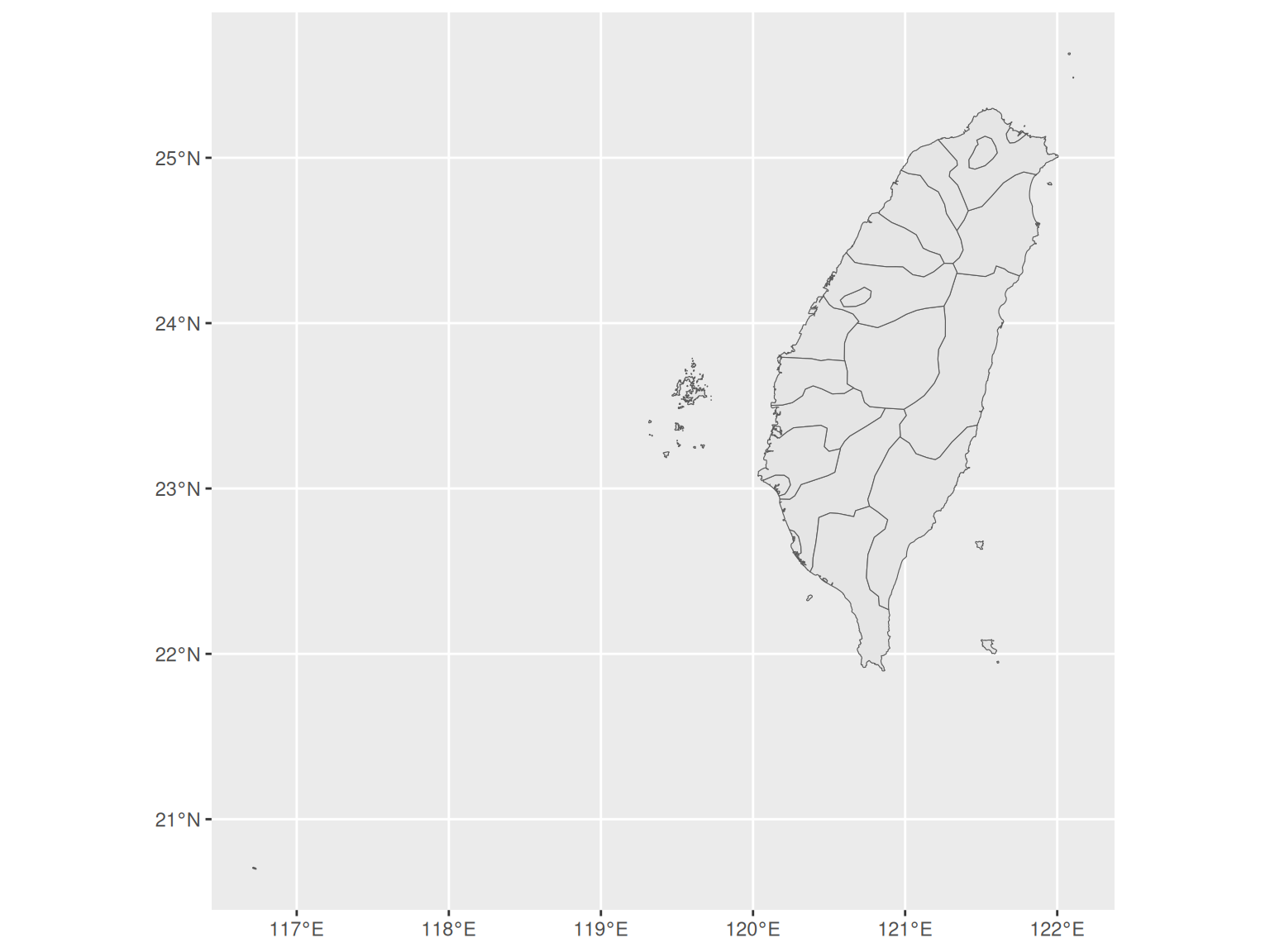 A map created from a shapefile